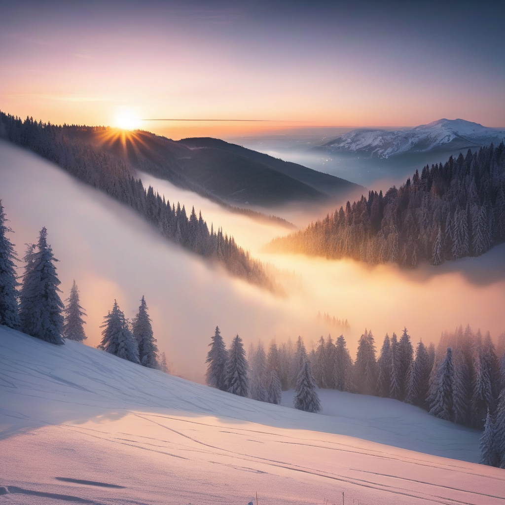 Traditional Polish mountain tavern in winter