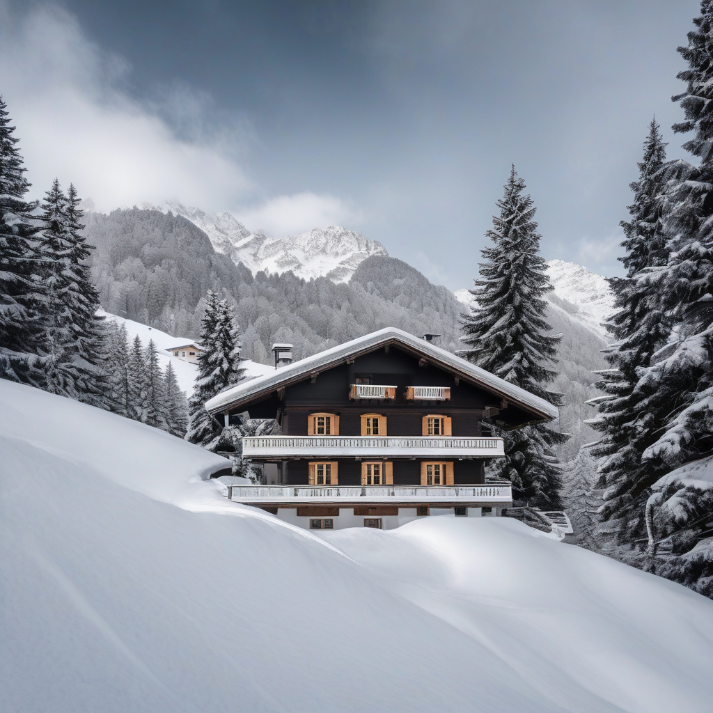 Гірськолижна інфраструктура Австрії, сучасний підйомник і черга на схилі