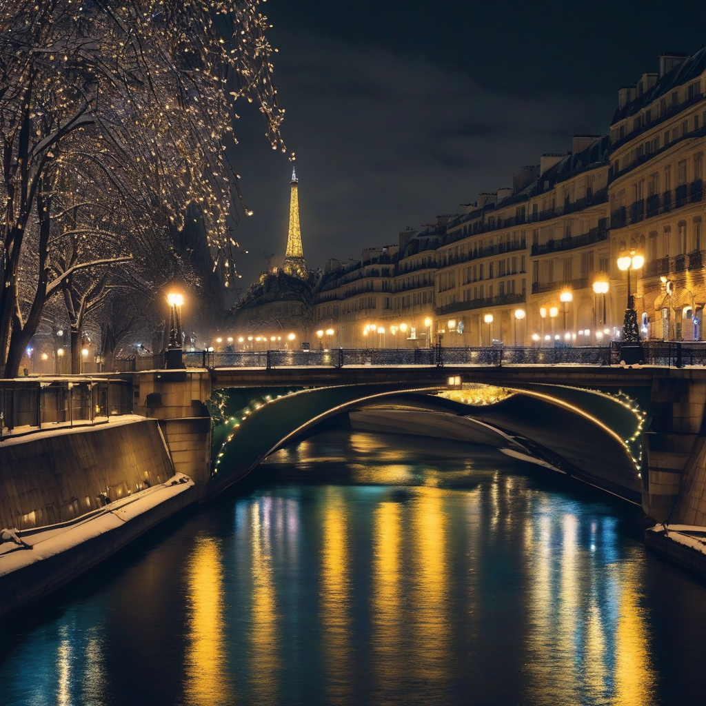 Феєрверки біля Ейфелевої вежі на Новий рік