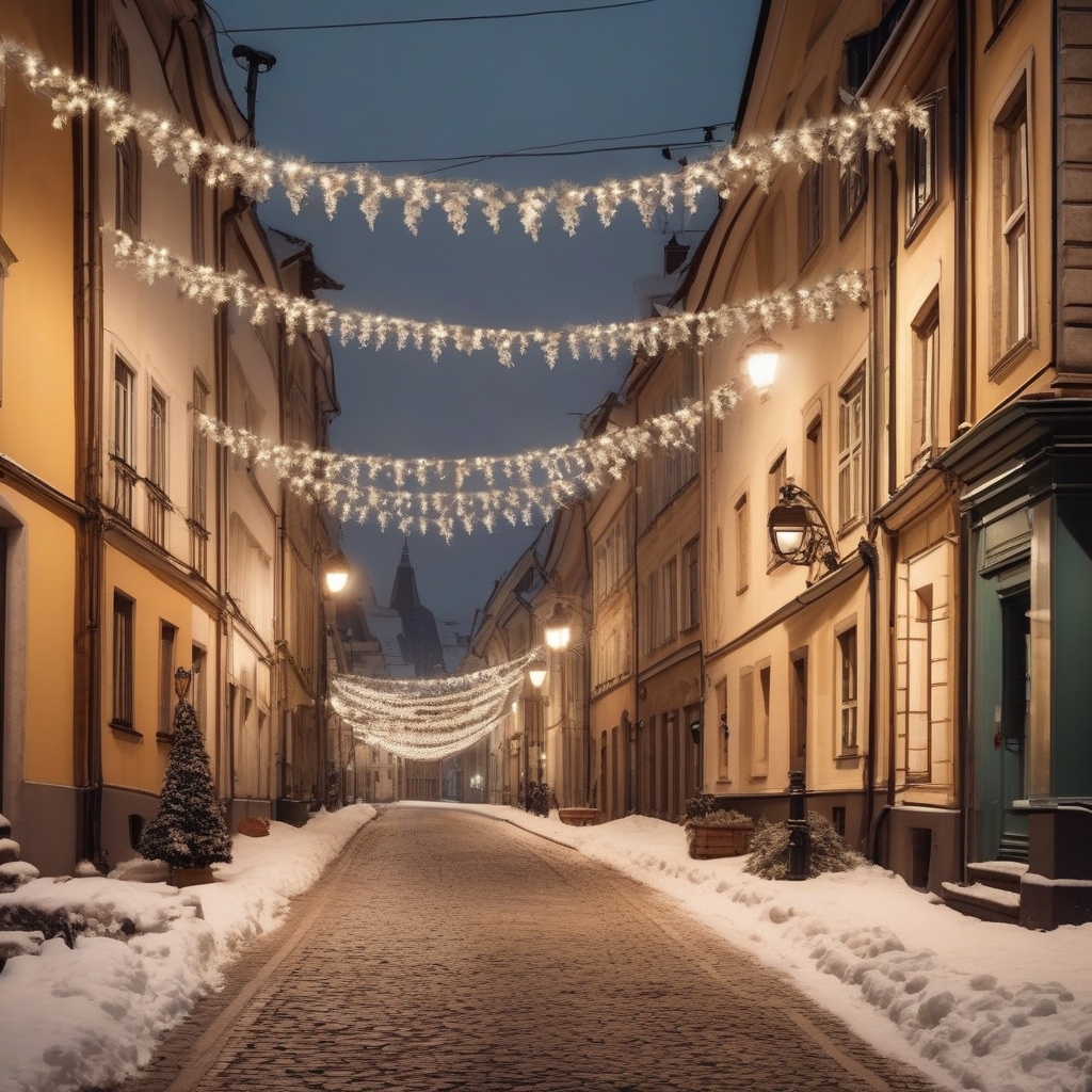 Святкова вулиця взимку та смачні вуличні страви в Європі Європейські канікули: святкова вулиця та вулична їжа