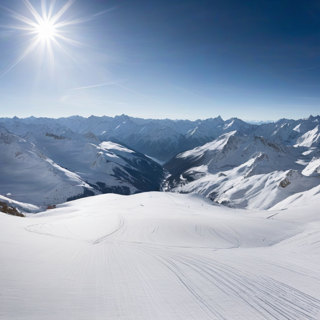 Панорама трас Валь-Торанс зимовий сезон 2026 – французькі Альпи Вид на засніжені траси Валь-Торанс, французькі Альпи, 2026