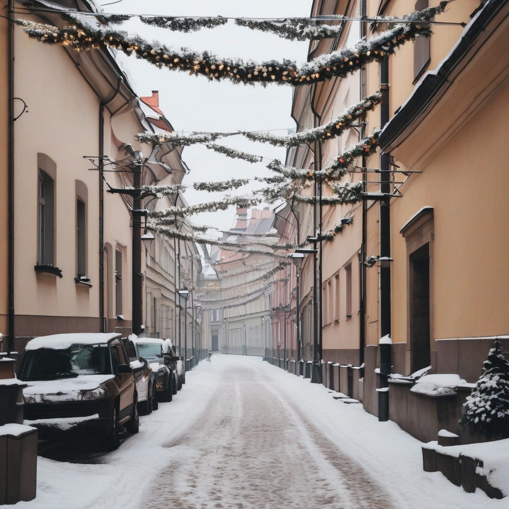 Молодь гуляє різдвяними маршрутами Варшави, фотографуються біля ілюмінації Підлітки на святковому маршруті в центрі Варшави з гарячим чаєм і селфі