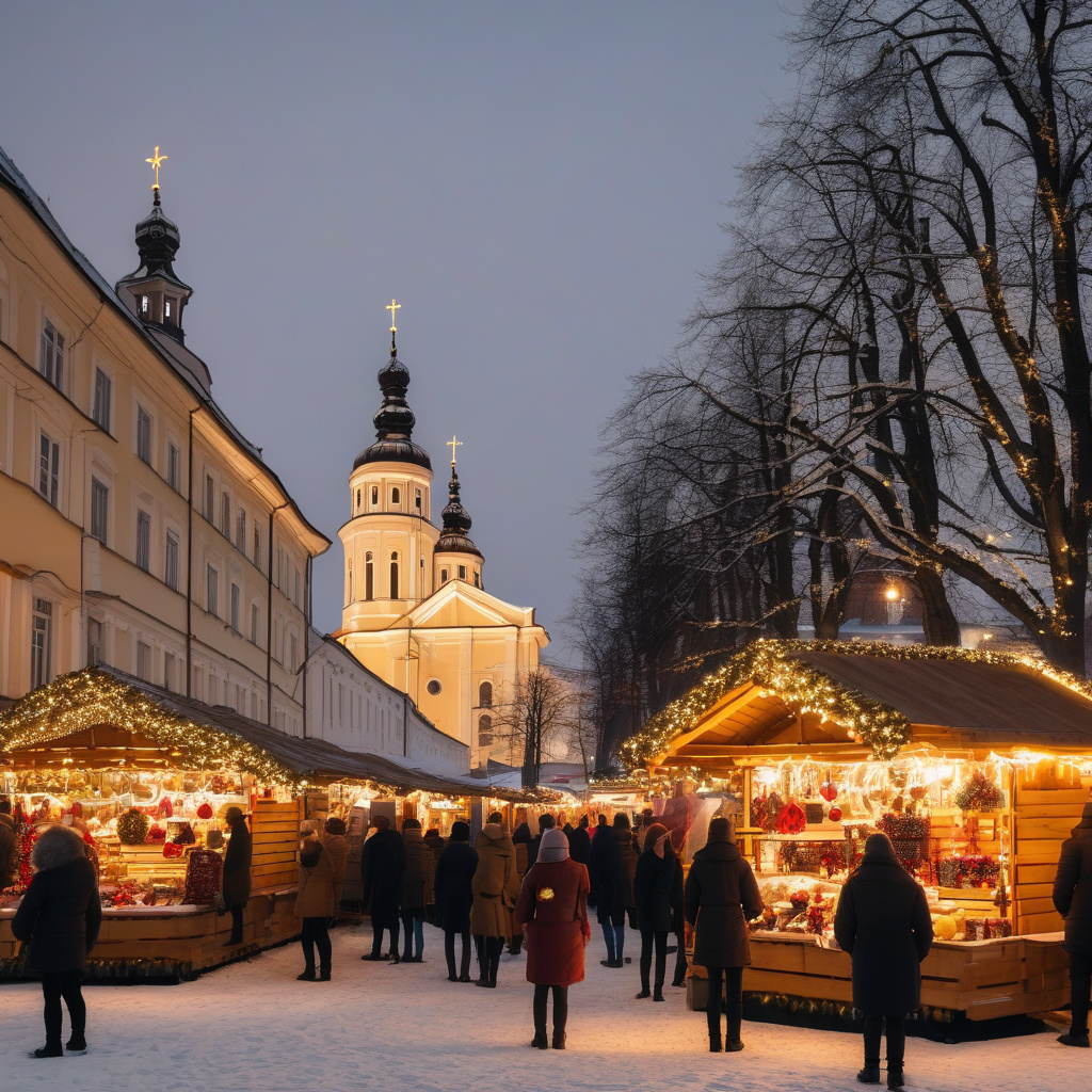 Різдвяний ярмарок у серці Вільнюса — атмосферний центр свята Різдвяний ярмарок у Вільнюсі: палаючі гірлянди, дерев'яні будиночки та натовпи людей
