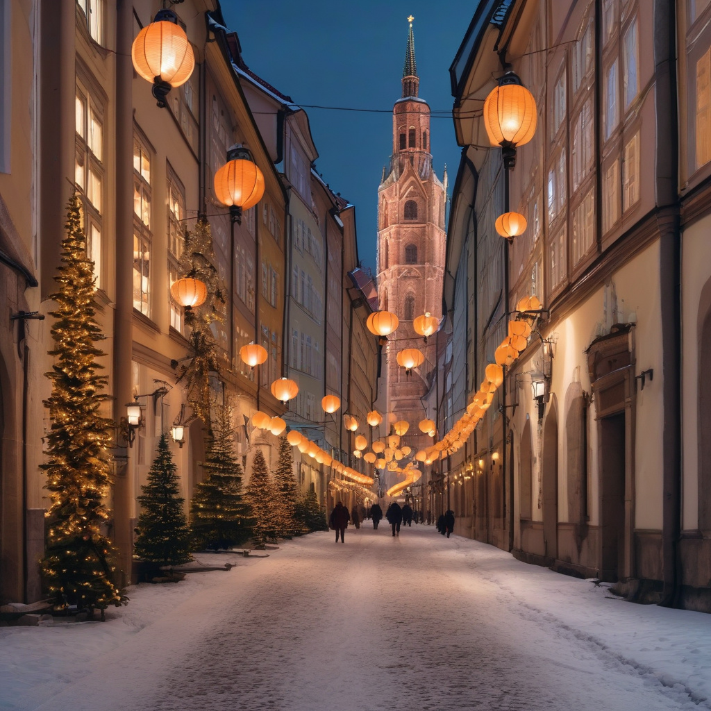 Зимова сімейна прогулянка Мюнхен святкова атмосфера