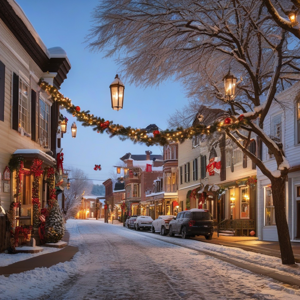 Свята у безвізових країнах взимку: міський натовп під вечірнім небом