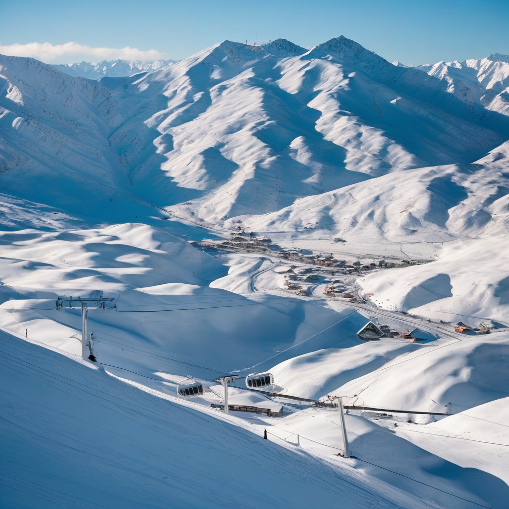 Зимовий схил і підйомник у Гудаурі – найпопулярнішого гірськолижного курорту Грузії Гірськолижний підйомник у Гудаурі, Грузія, на зимовому схилі, 2026 рік