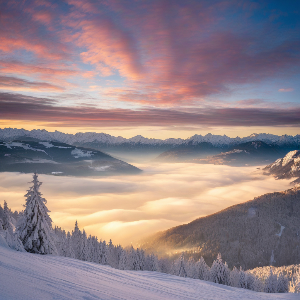 Автобус словами дорогами до зимового курорту з видом на гори