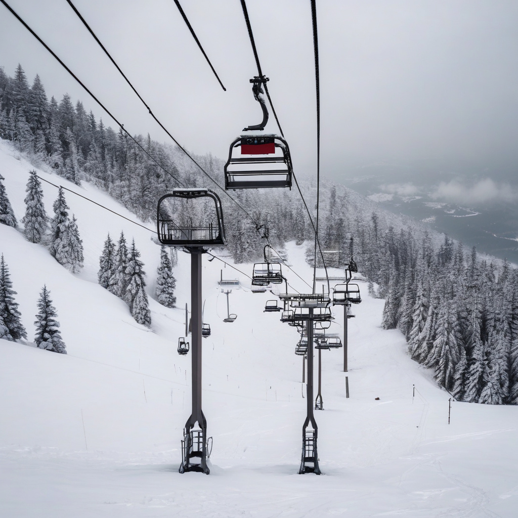 Стара Планіна, лижна інфраструктура на фоні сніжних гір