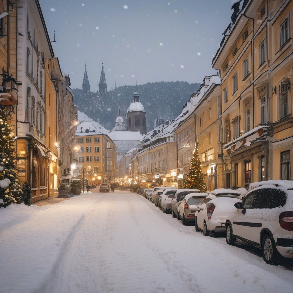Заворожлива Братислава взимку: декорації міста, святкова музика й ковзанка Ранкова прогулянка в засніженій Братиславі – вітання ярмарку, пари на льоді та музика на площі