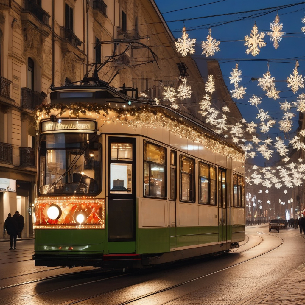 Галерея Вітторіо Емануеле II у Мілані святково прикрашена, люди шопінгують