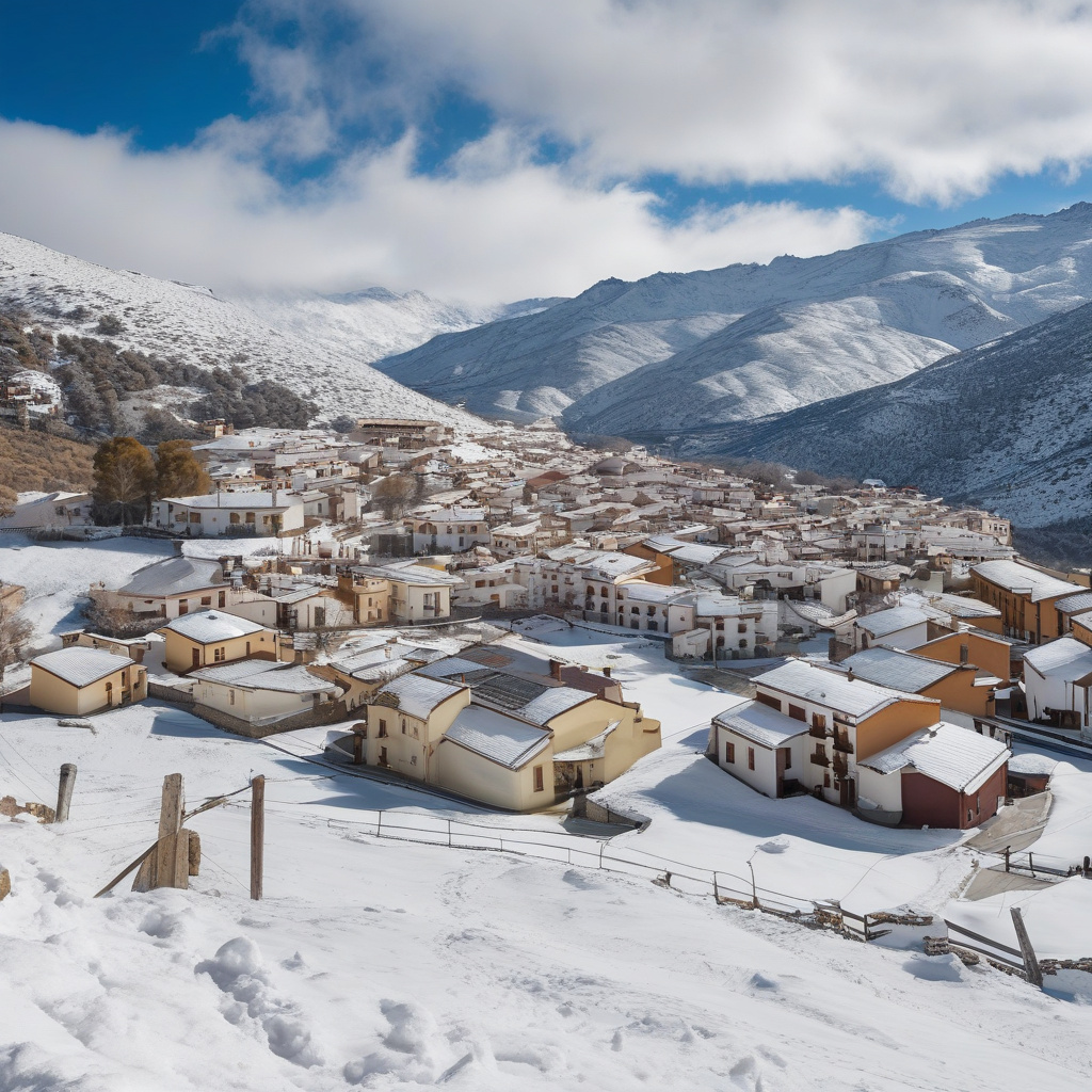 Сучасний підйомник у Сьєрра-Неваді серед сонячних хмар, гірськолижний курорт Іспанія