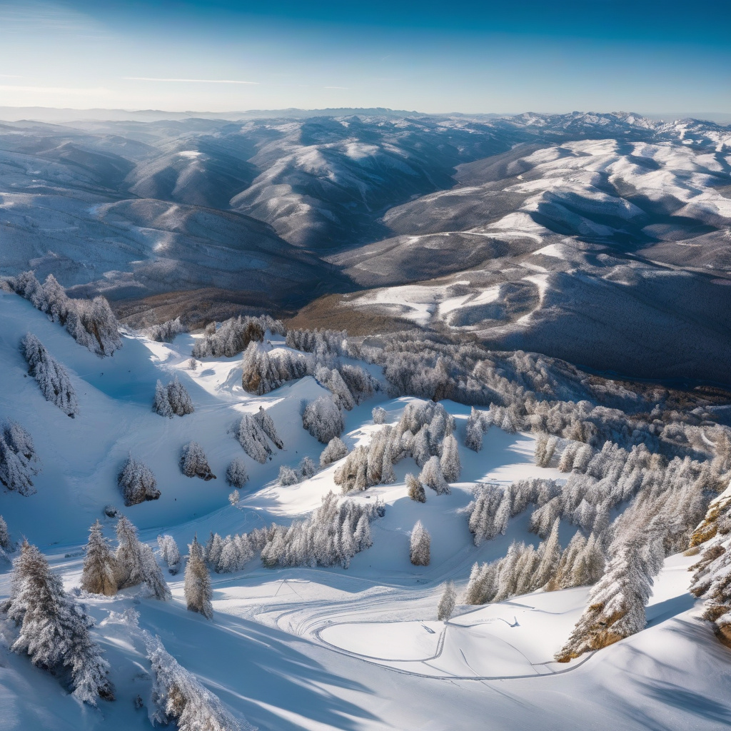 Вид на гірськолижне селище Сьєрра-Невади з тераси бару під час après-ski