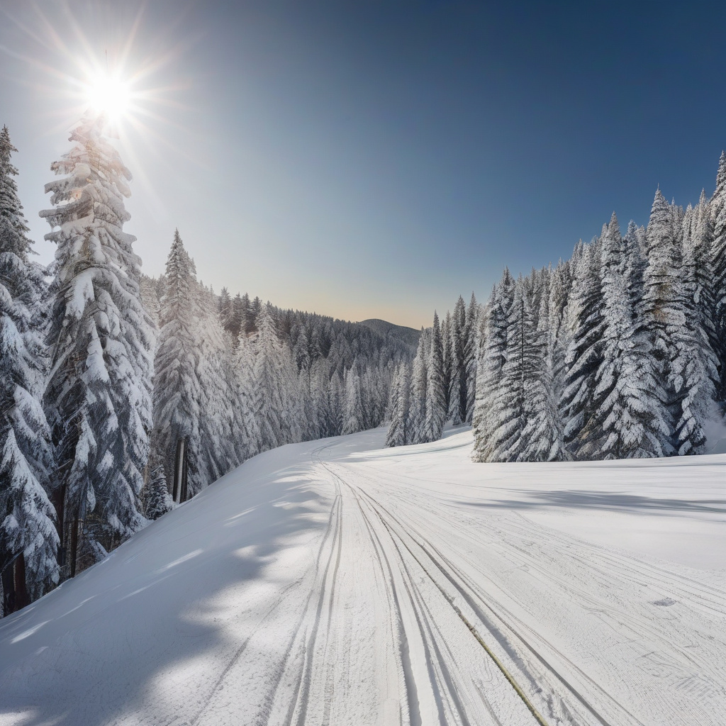 Пампорово Болгарія – вид на засніжені вершини та лижні схили Пампорово гірськолижний курорт, зимові краєвиди Родоцьких гір