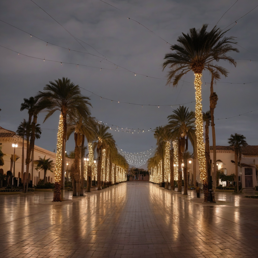 Зимовий краєвид Валенсії: сонце, пальми і святкова атмосфера біля моря