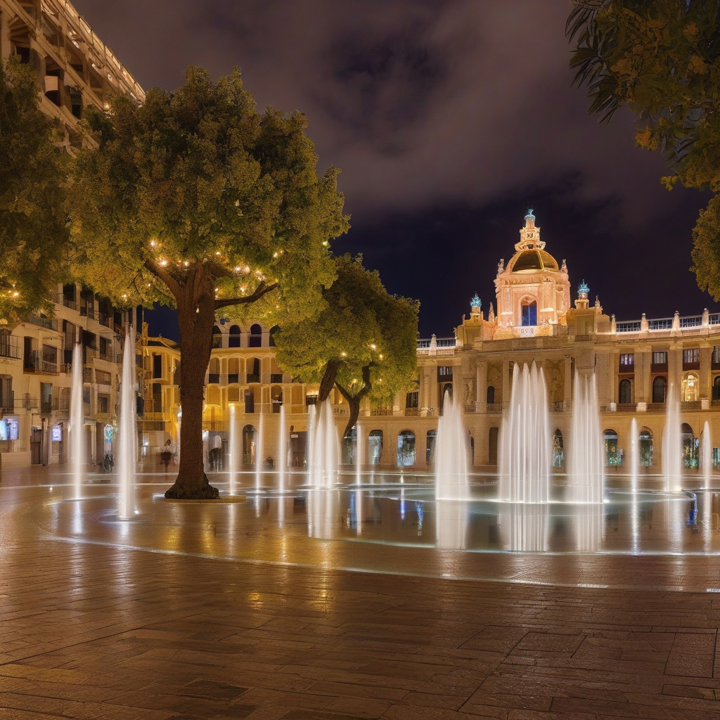 Різдвяний вечір у Валенсії: люди на площі, свічки, музика