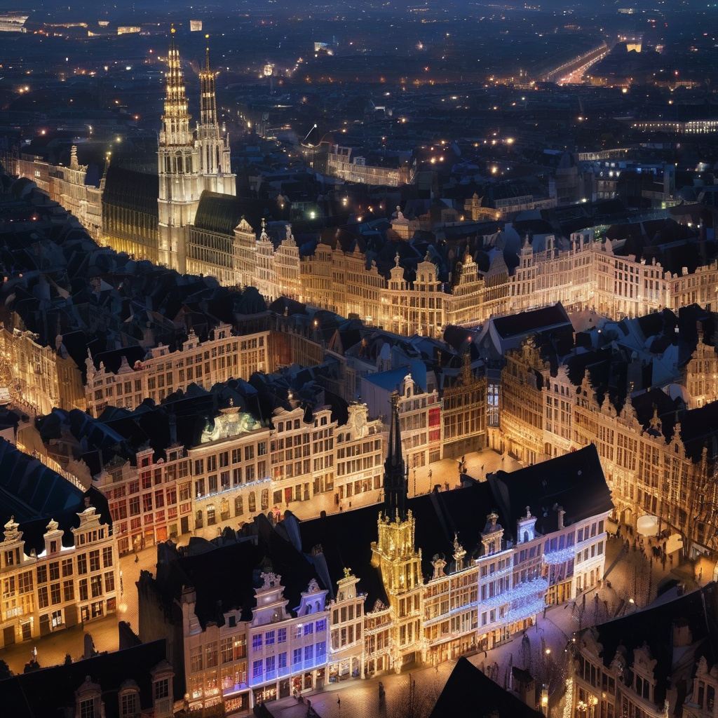 Світлові інсталяції та культурна арт-сцена у зимовому Брюсселі Інсталяції та святкова арт-сцена Брюсселя під час новорічних свят