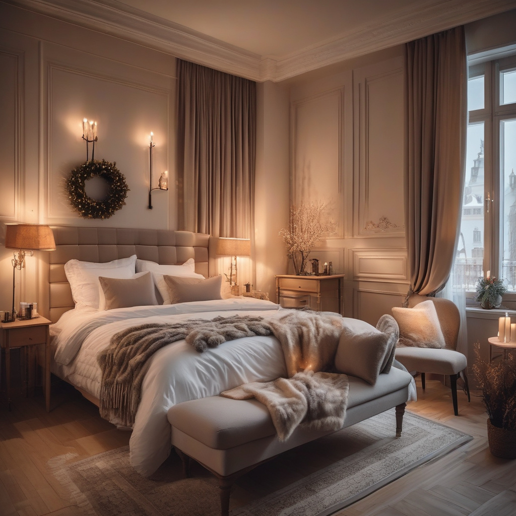 Романтичне шале в Альпах під снігом, з каміном і вогниками