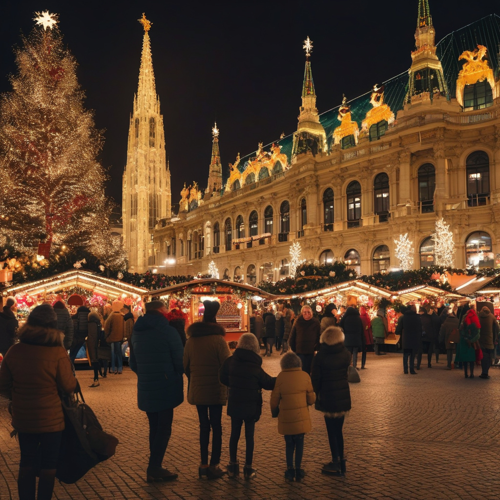 Різдвяний ярмарок у Відні, захоплива міська атмосфера на Ратушній площі