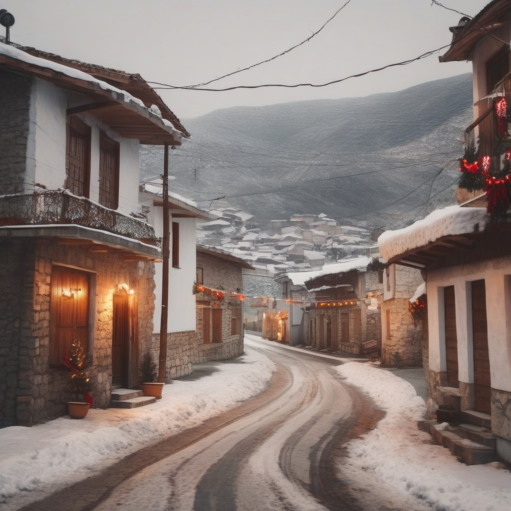 Гастрономічний фестиваль на гірськолижному курорті Албанії, святковий стіл Гастрономія та зимові фестивалі на гірськолижних курортах Албанії
