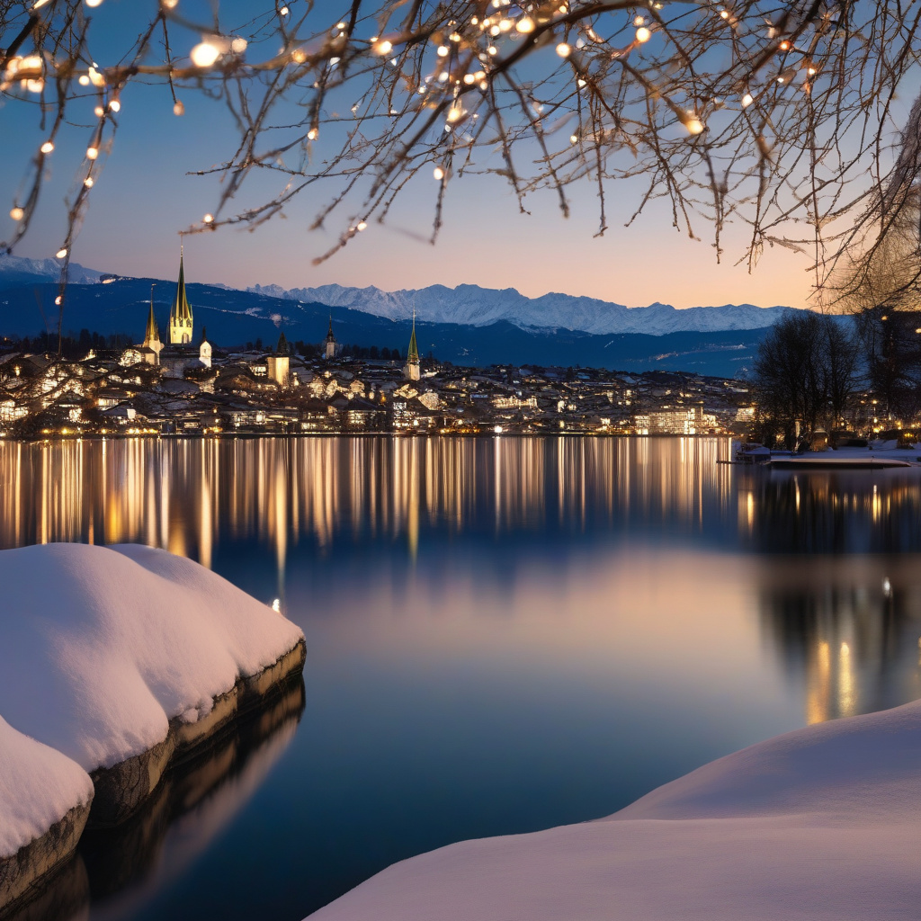 На набережній Ліммату – прогулянки під зимовими вогнями та ранковий затишок Цюриха Зимова прогулянка набережною Ліммату, новорічне підсвічування й старовинні будівлі