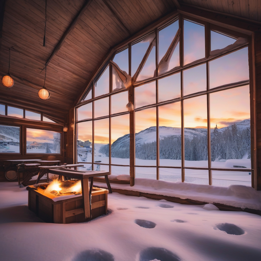 Види на гори лижний спуск погода в Норвегії зима 2026