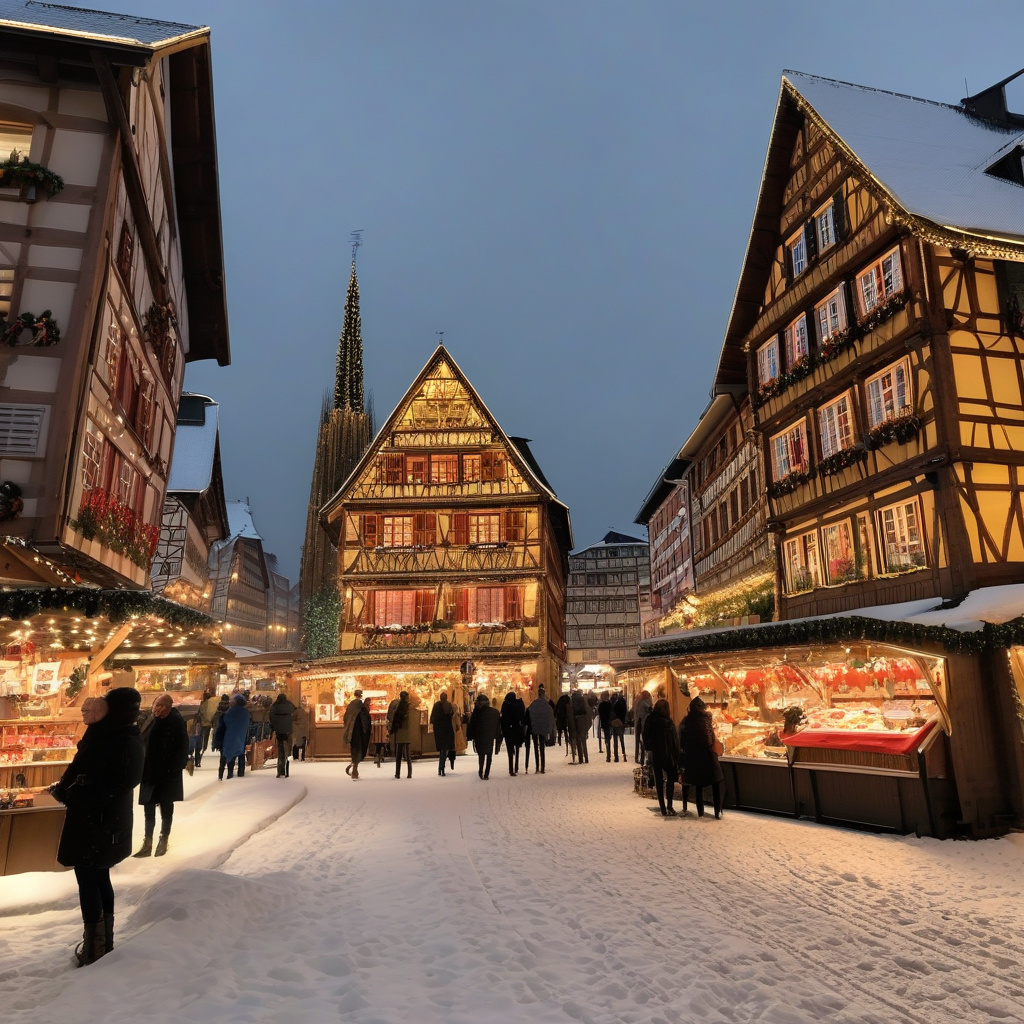 Різдвяна ярмаркова площа Страсбурга – світло і затишок зимової Франції Святкова ярмаркова площа в Страсбурзі на Різдво