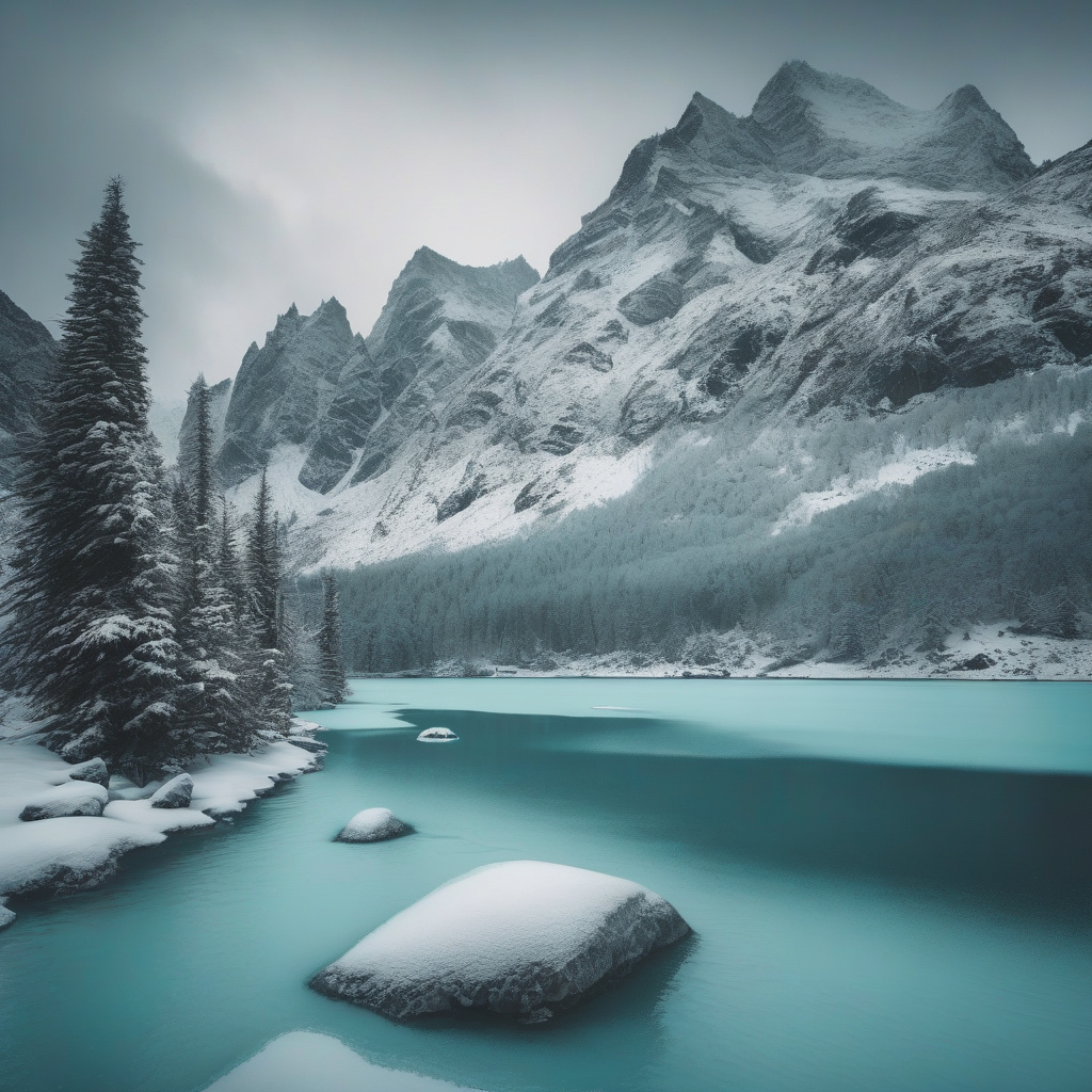 Зимова прогулянка біля мальовничого озера та гір у Європі Зимова прогулянка біля європейського озера із засніженими горами