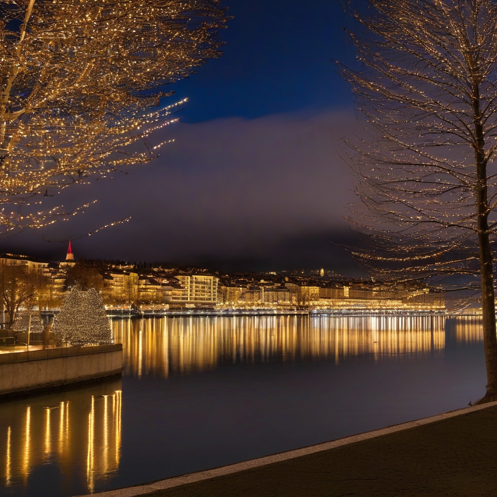 Різдвяна ілюмінація, старе місто Лозанна, святкова атмосфера 2026 Ілюмінація Різдва у Лозанні 2026: старе місто зі святковими вогнями