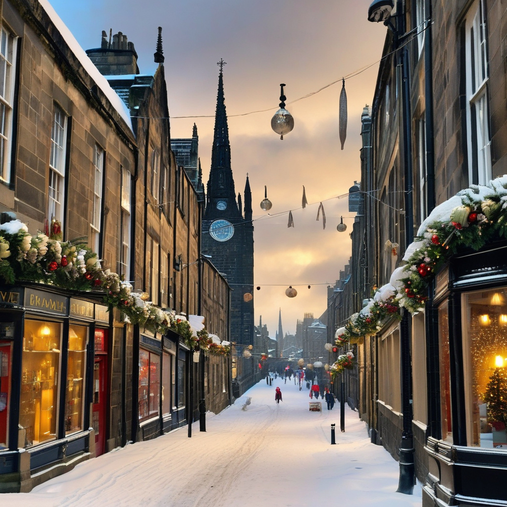 Новий рік у Единбурзі – масштабне святкування Hogmanay з феєрверками Вечірній Единбург Hogmanay феєрверки натовп на Princes Street