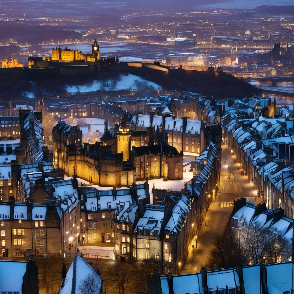 Hogmanay torchlight procession and Edinburgh Old Town in winter 2026