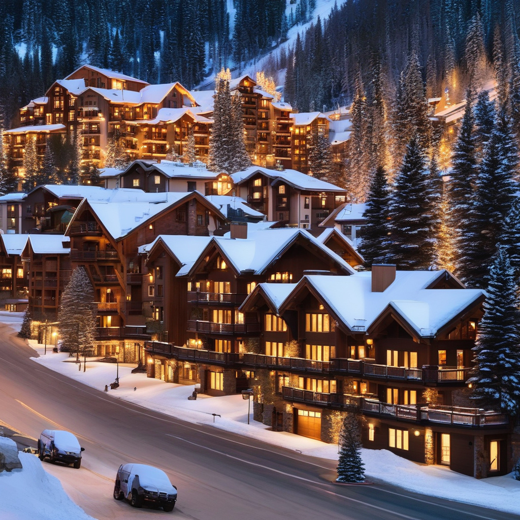 Гірськолижний курорт Вейл – просторі траси, величезні кілометри катання, пейзаж Колорадо Вейл гірськолижний курорт широкі траси засніжений ліс