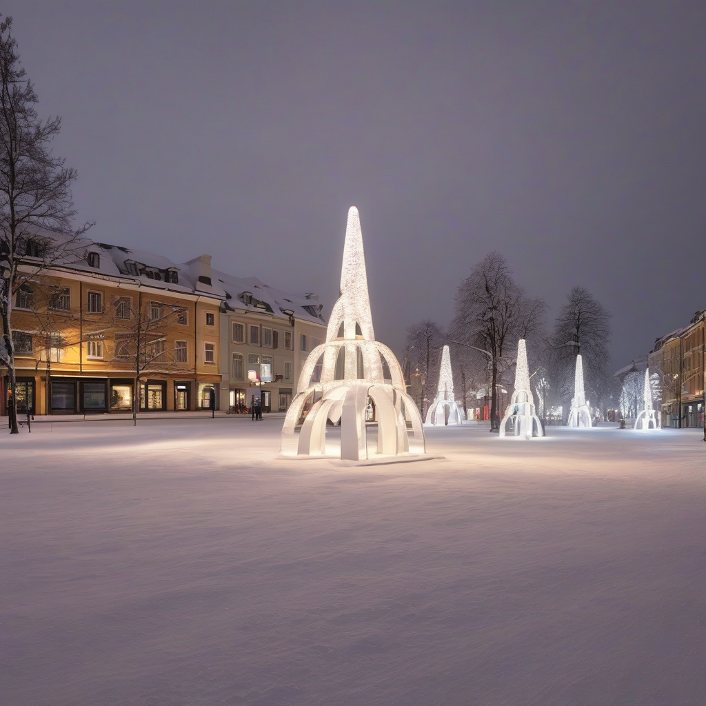 Світлові маршрути в історичному центрі Будапешта у грудні