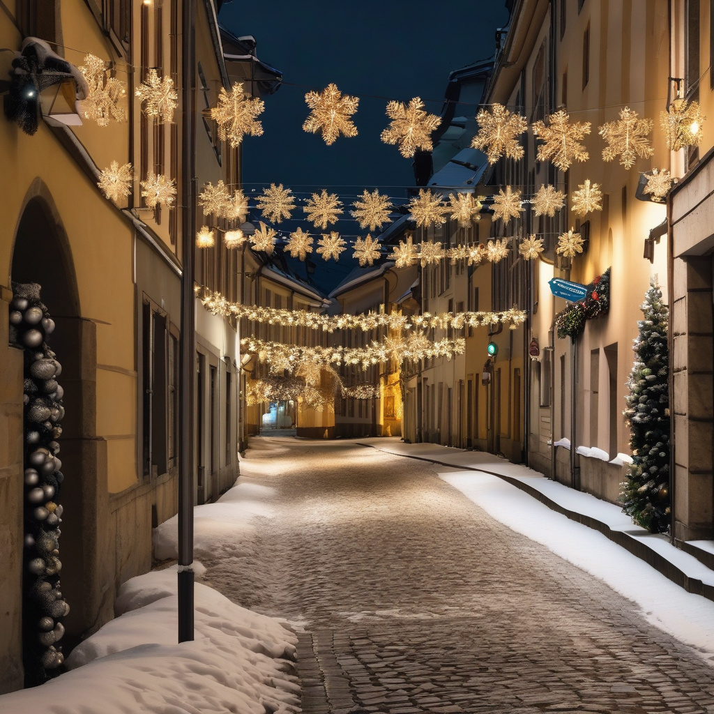 Женевське озеро на Різдво з підсвіченим фонтаном Джет-д’О