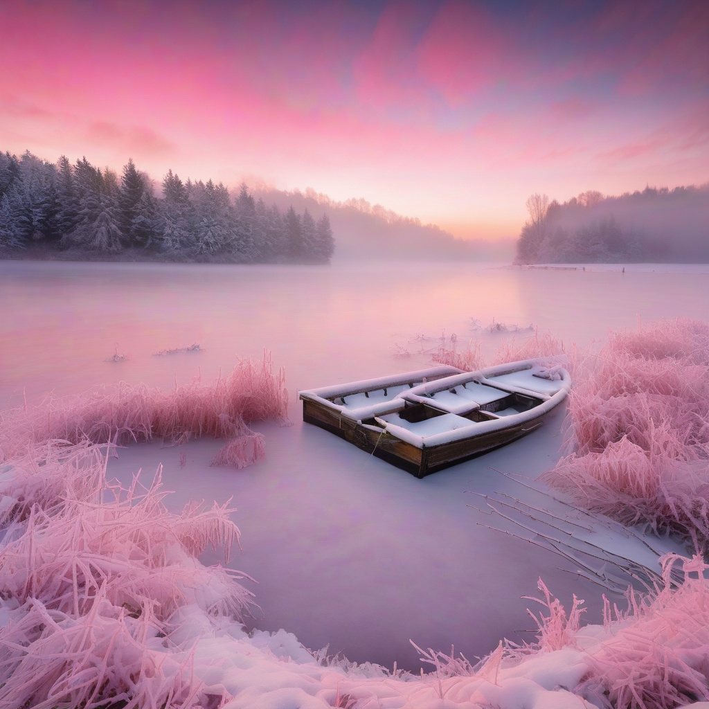 Романтична прогулянка вздовж зимового озера у святковому містечку