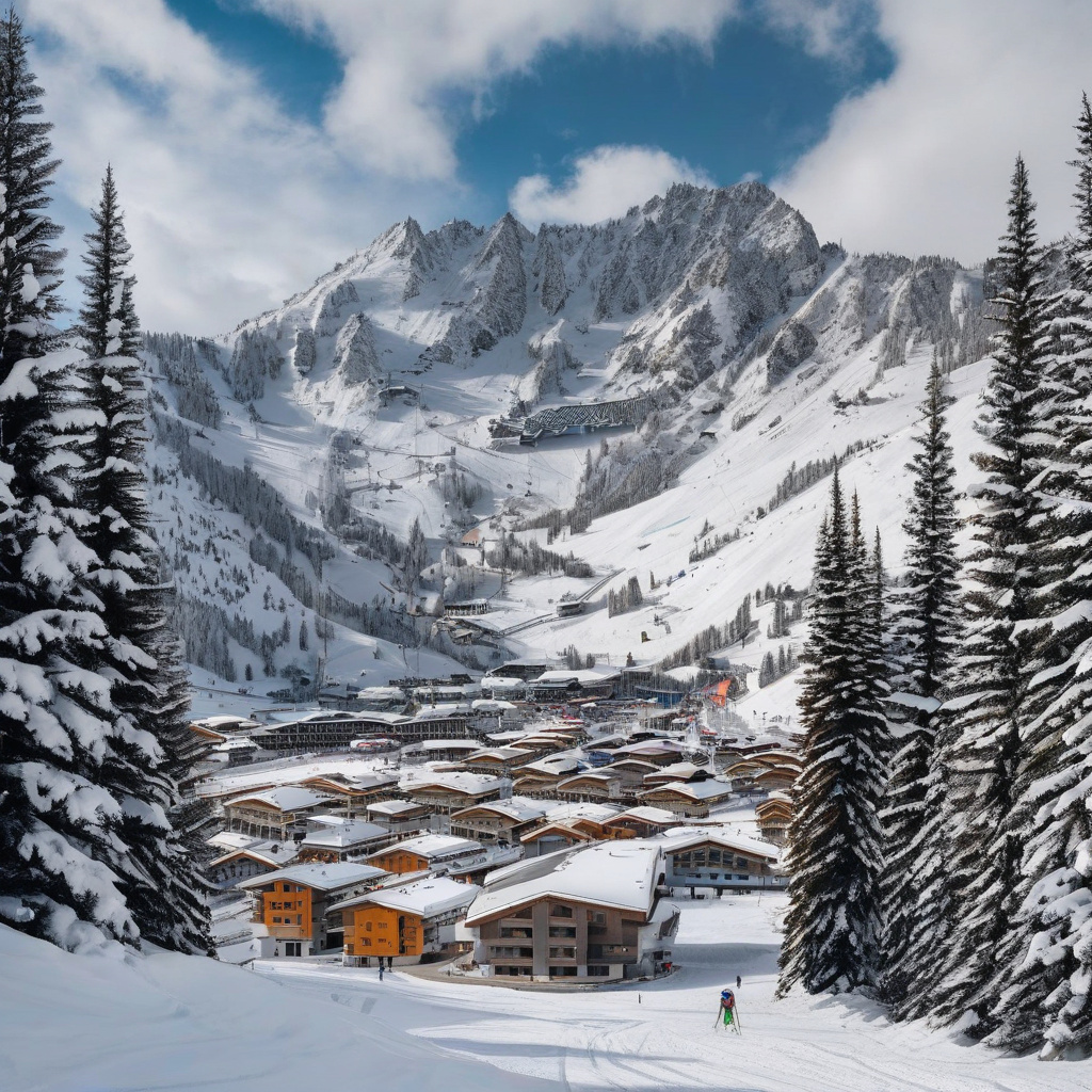 Гірськолижні траси Шимбулак, панорама гір Алатау