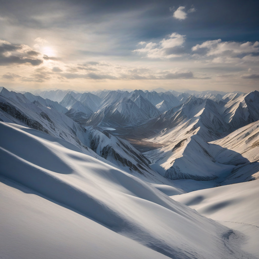 Гірськолижний регіон, типовий зимовий ландшафт Казахстану
