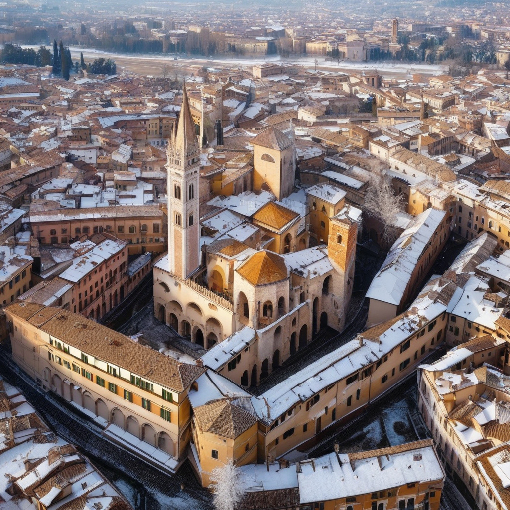 Святковий календар Верони з головними подіями зими, натовп на площі