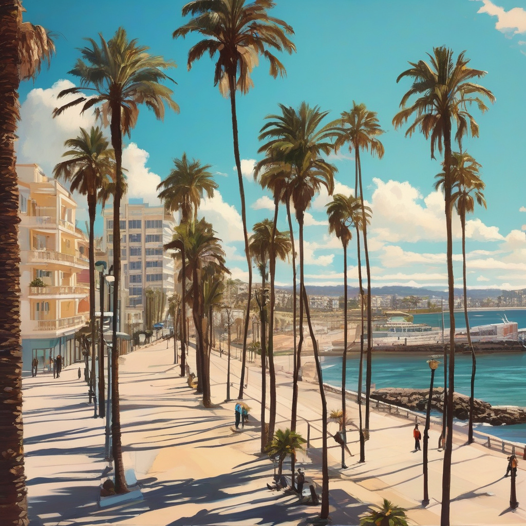 Сонячний набережна у Ніцці, Франція — чудова атмосфера для зимової мандрівки Сонячний ранок набережної у Ніцці — ідеальний зимовий клімат для прогулянок