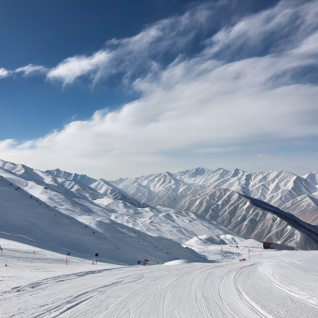 Гірськолижний курорт Дізін з висоти, засніжені схили Ірану 2026
