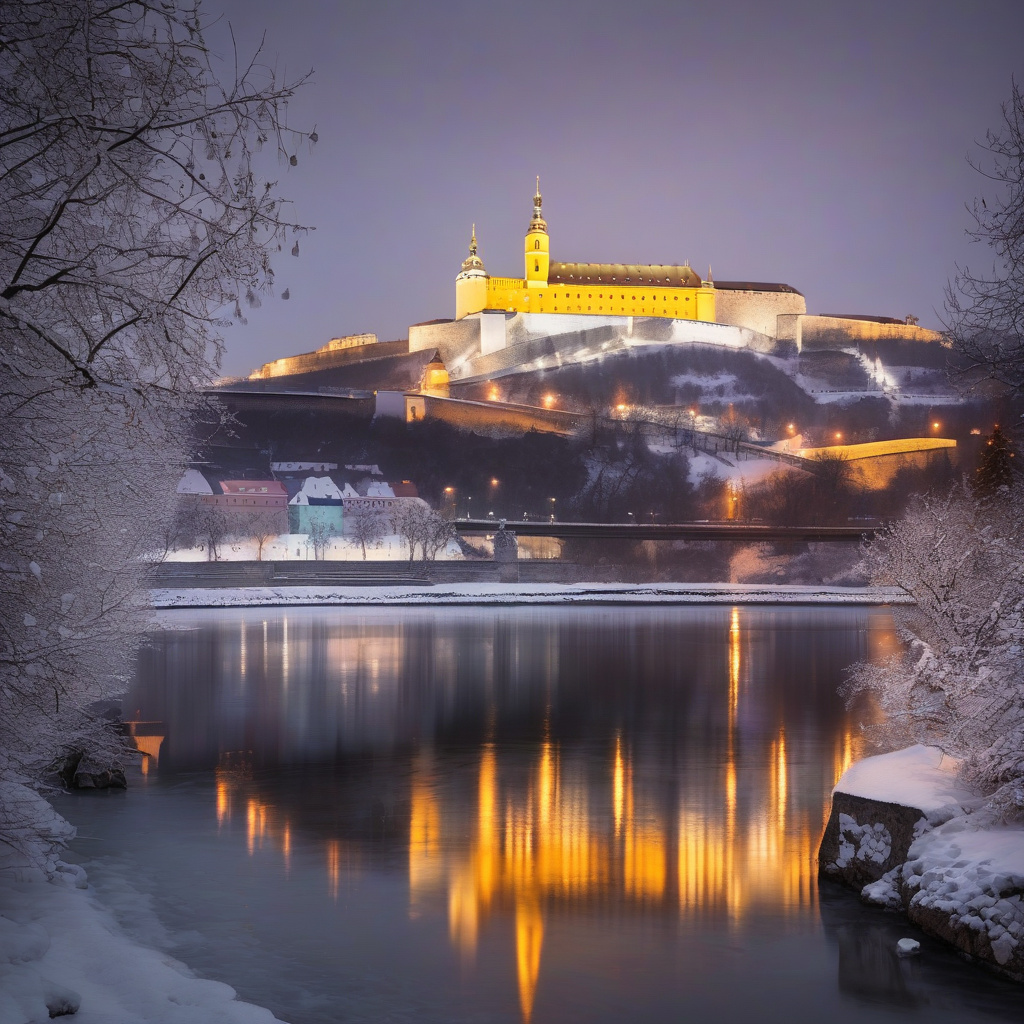 Зимовий ярмарок біля Королівського палацу Братислава