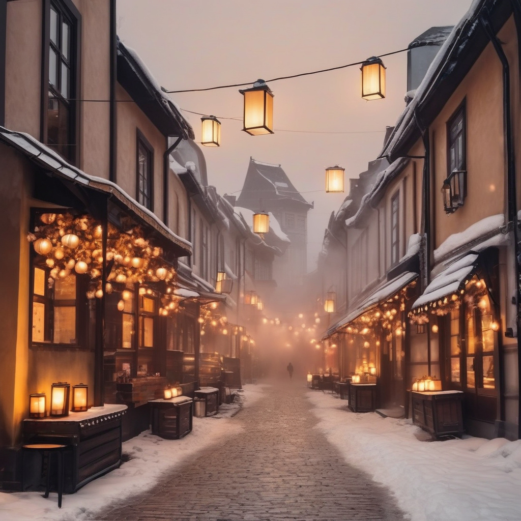 Різдвяна кухня гарячі напої і ласощі на зимовому ринку Братислава