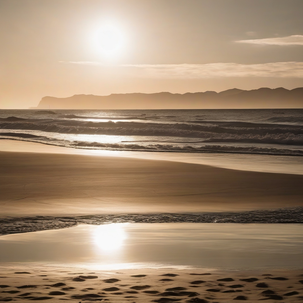 Valencia New Year sea view and winter beach