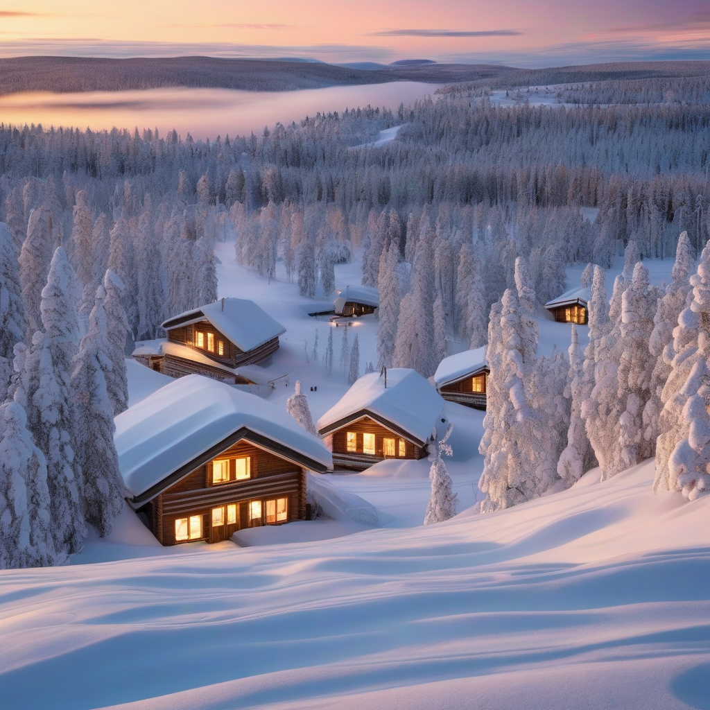 Нічний катання на схилах Леві, ілюмінація, яскраве зоряне небо