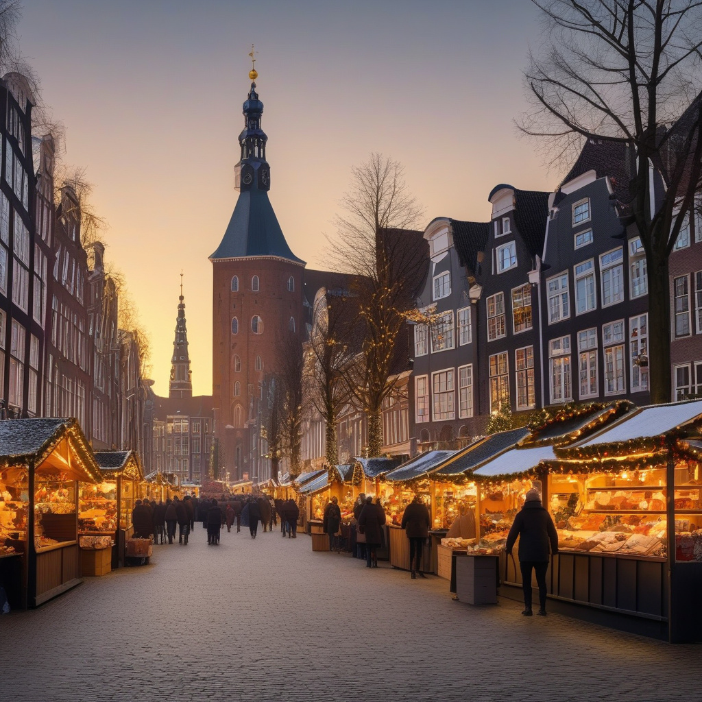 Святковий різдвяний базар у Лейдені: атмосфера, світло і традиції зимової Голландії Голландський різдвяний ринок, святкові прилавки та прикраси
