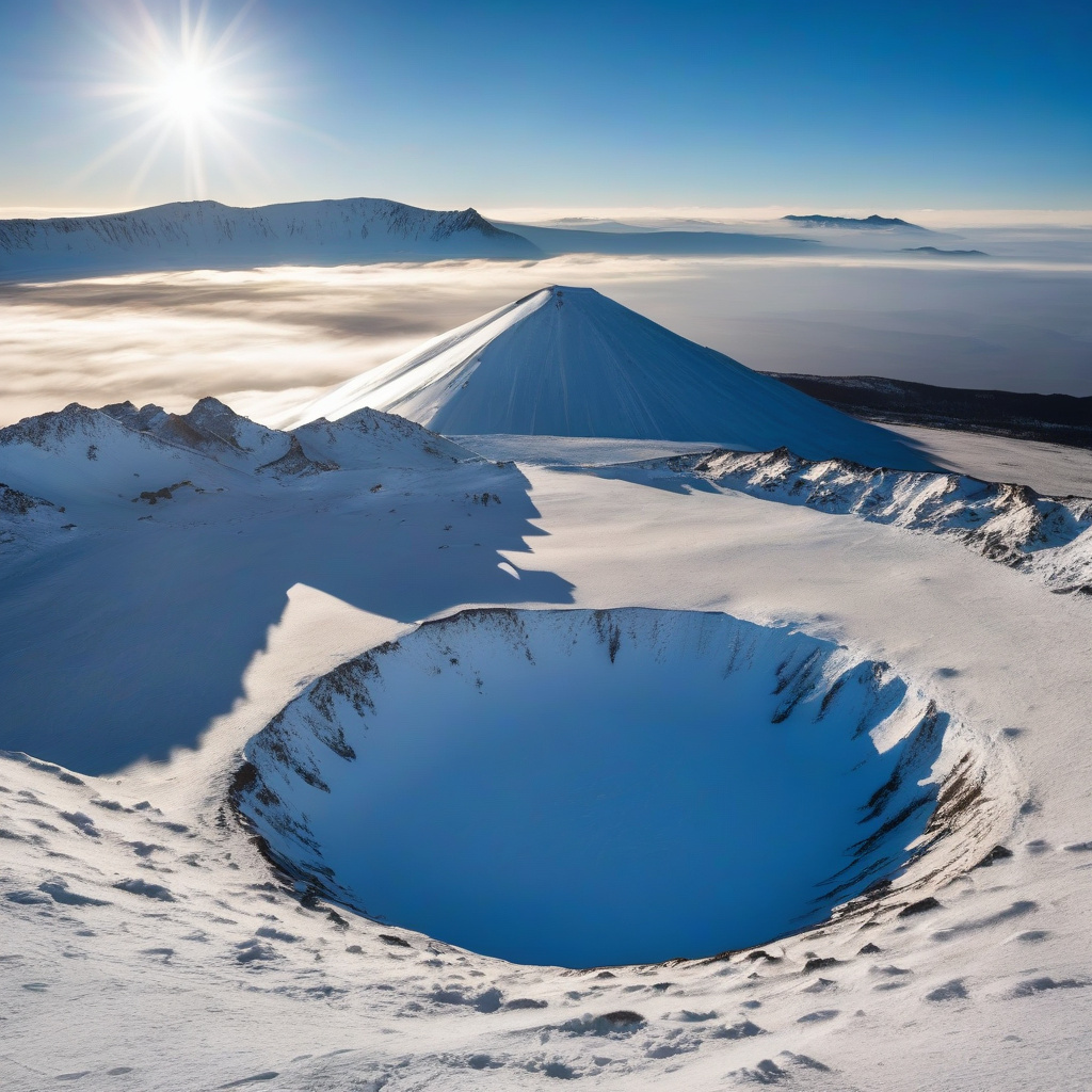Крижана гладь і снігові пейзажі біля озера взимку Крижане озеро і гірські силуети зимового дня