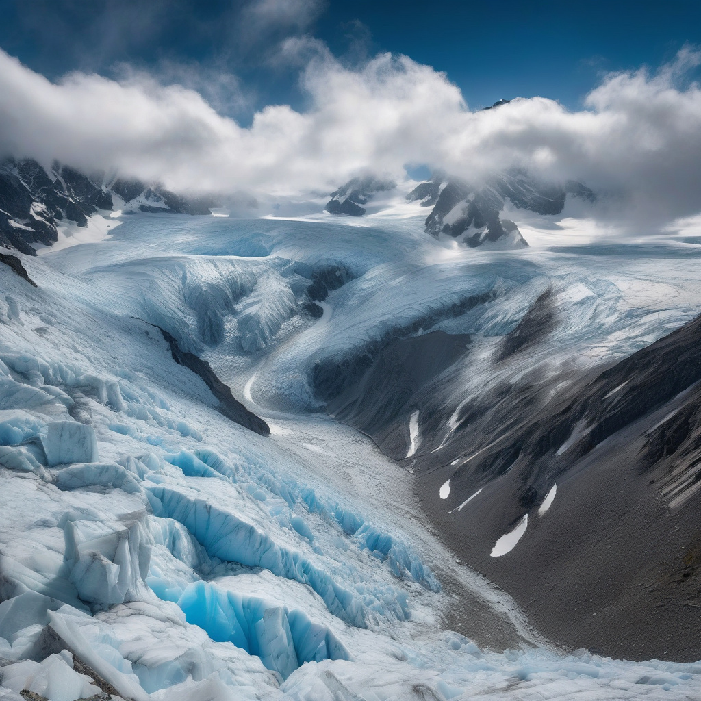Гірська долина зі сніговими полями та сонцем — зима в об'єктиві Гірська долина і чистий сніг із сонцем