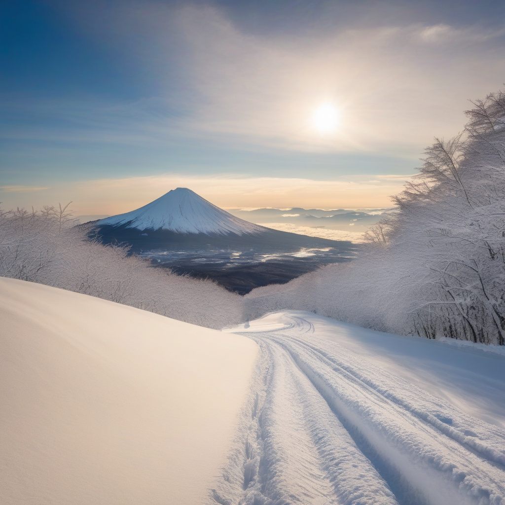 Нісеко зимовий сніг вулкан пейзажі Японія