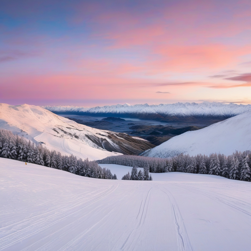 Нова Зеландія: вид з підйомника на гірськолижну долину