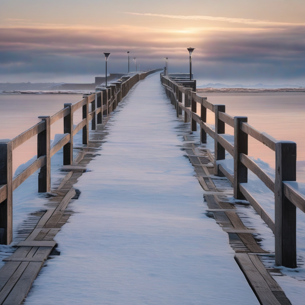 Пейзаж зимового міста з рікою і набережною у вечірніх вогнях Панорамний вид зимового міста, ріка та набережна у вечірніх вогнях