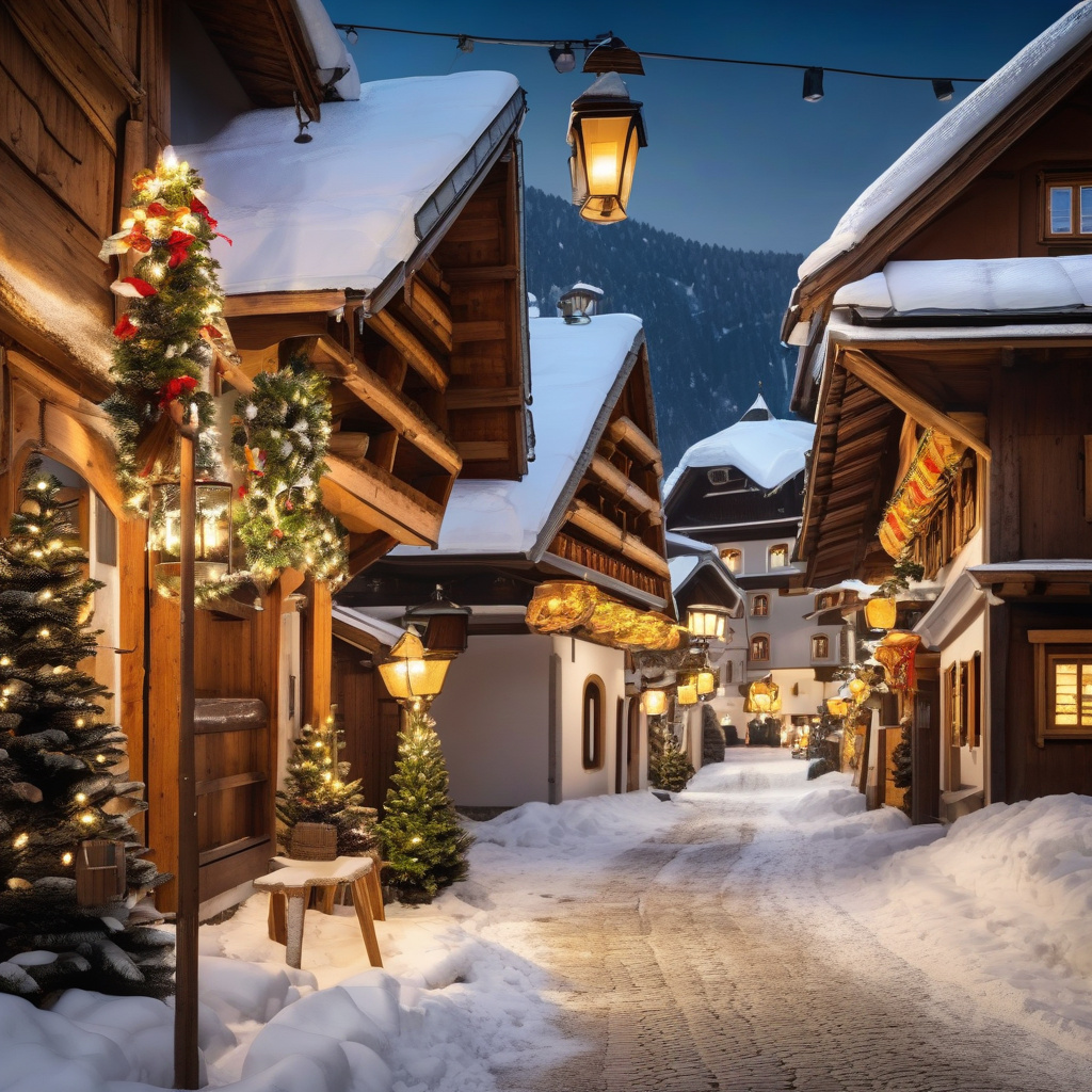 Святкова атмосфера в центрі Інсбрука вдень